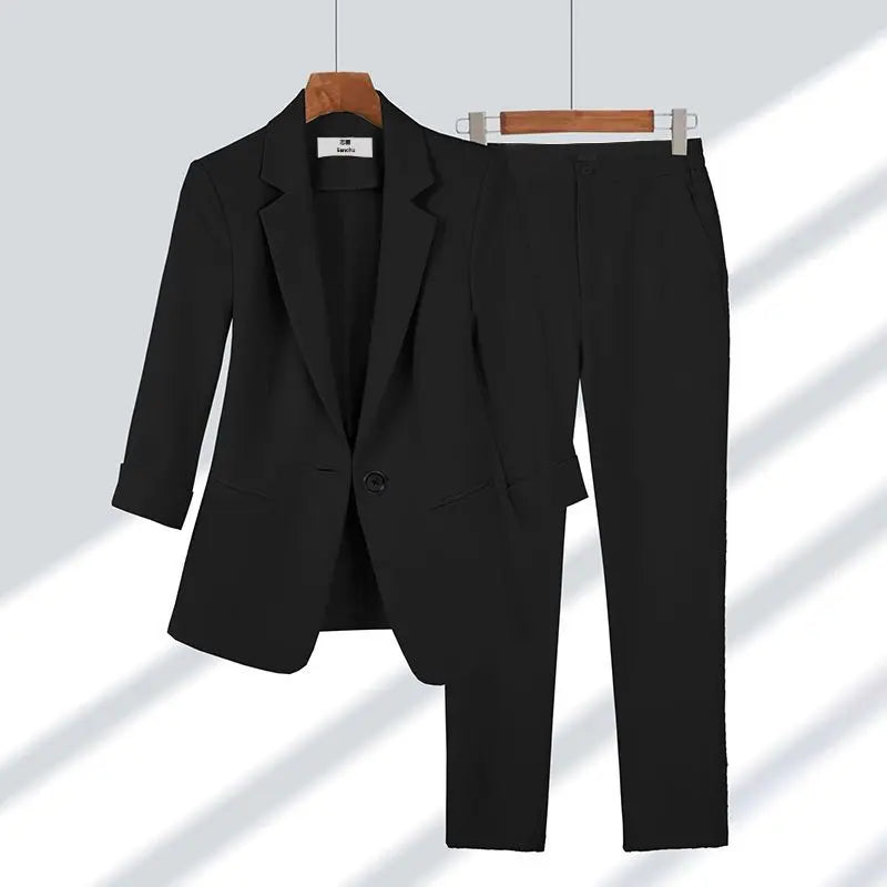 black set suit women