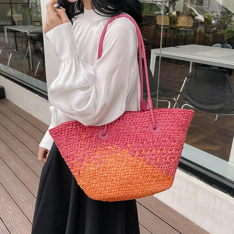 simple bag women orange